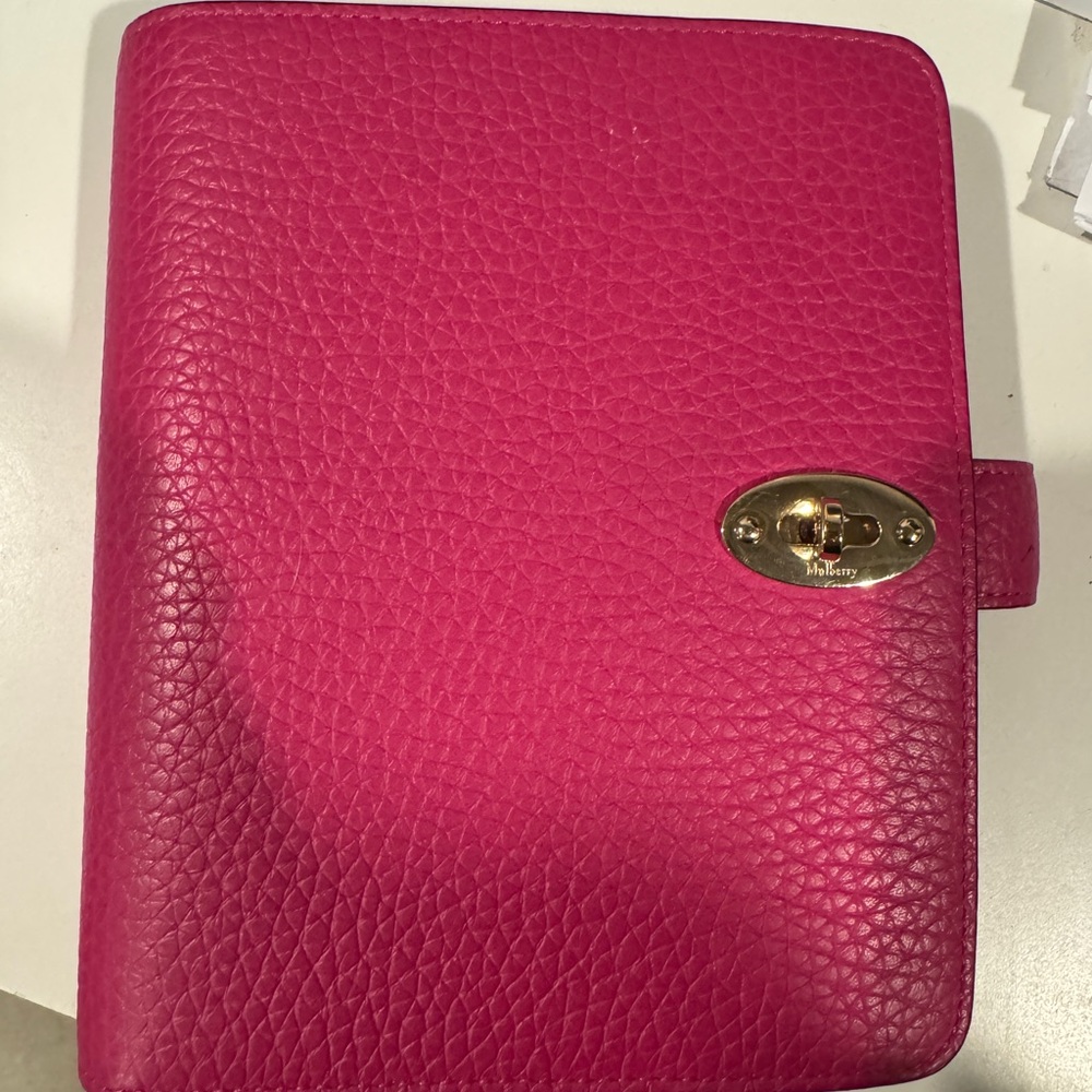 Mulberry Postman’s Lock A6 Pink Leather Planner Agenda